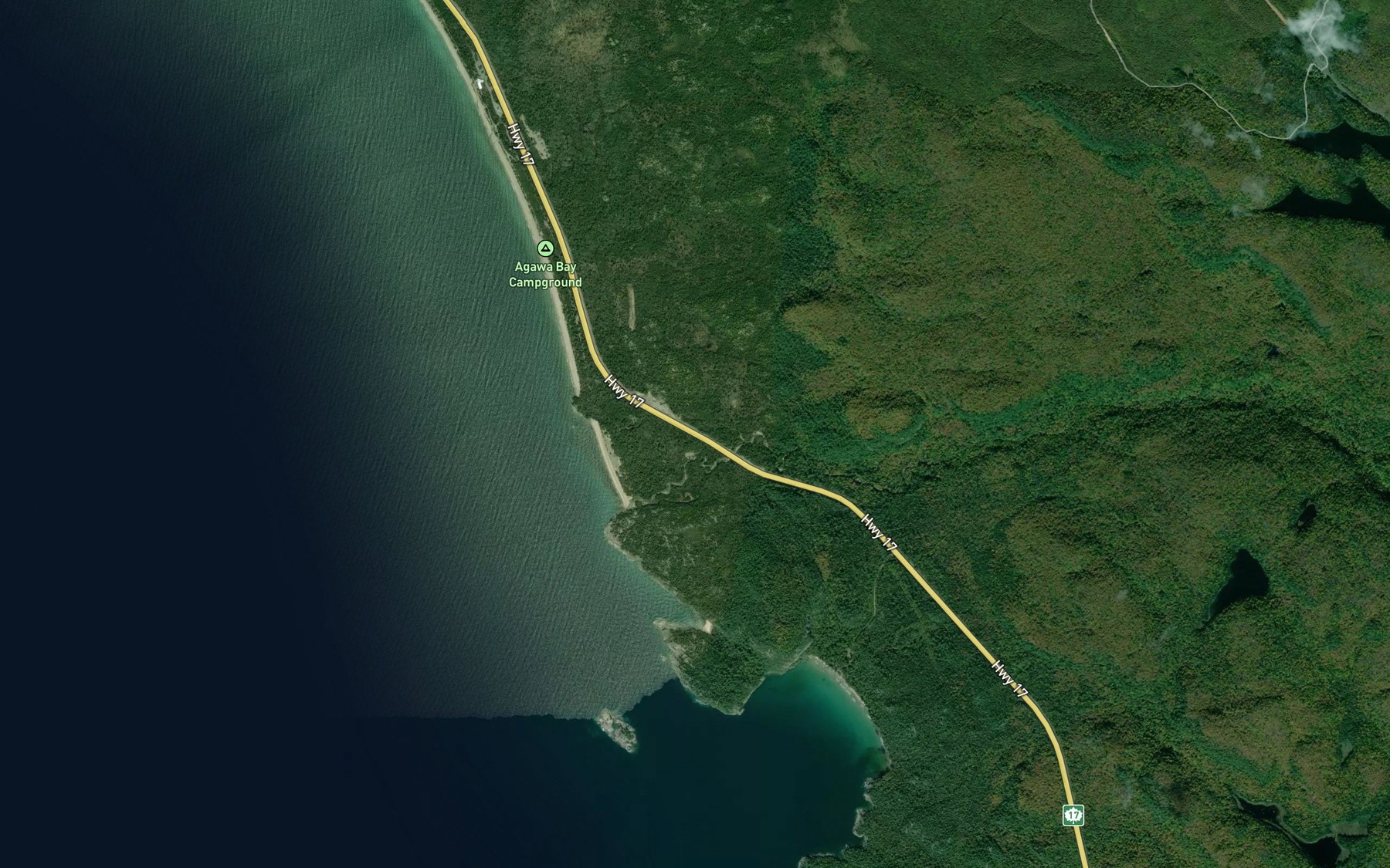 Satellite map of the Speckled Trout Creek
