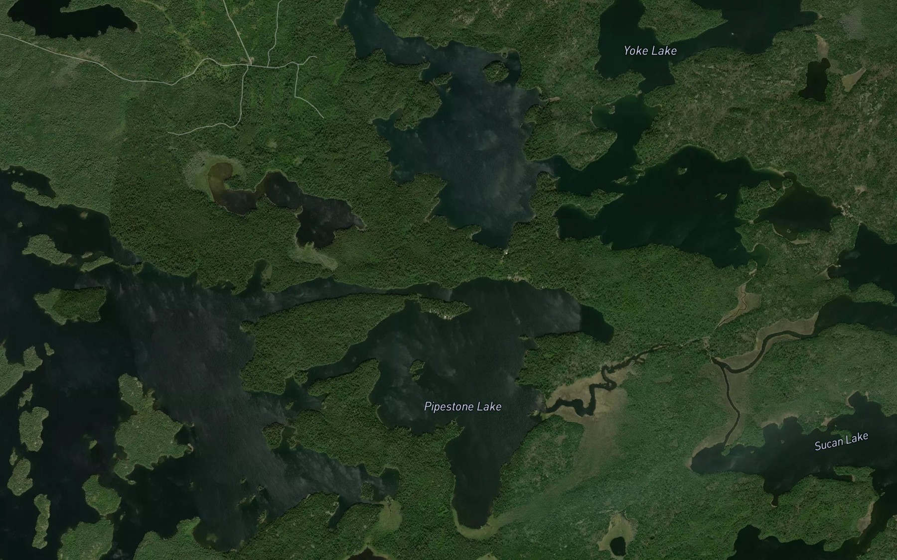 Satellite map of the Thompson Bay