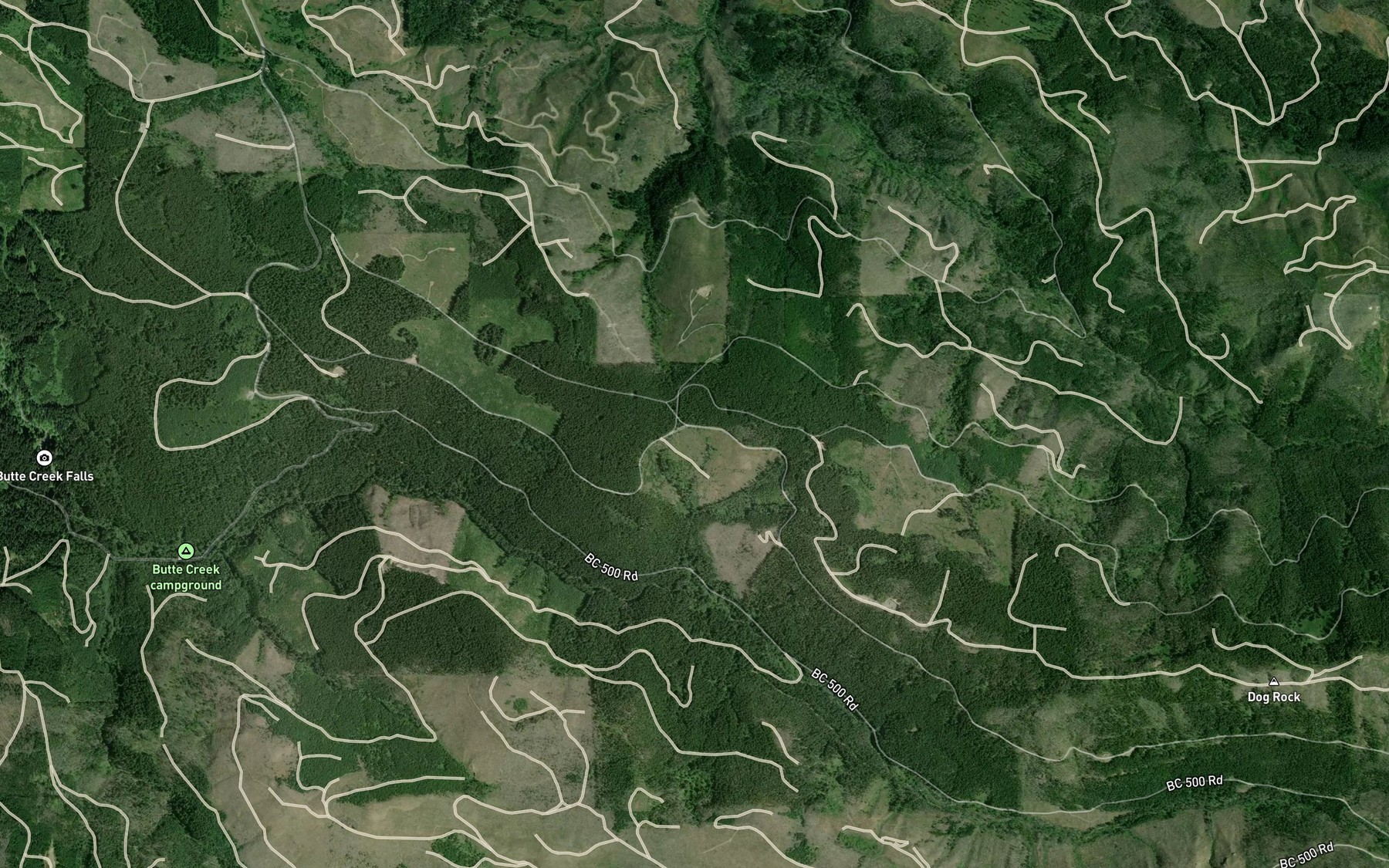Satellite map of the Inventory Creek