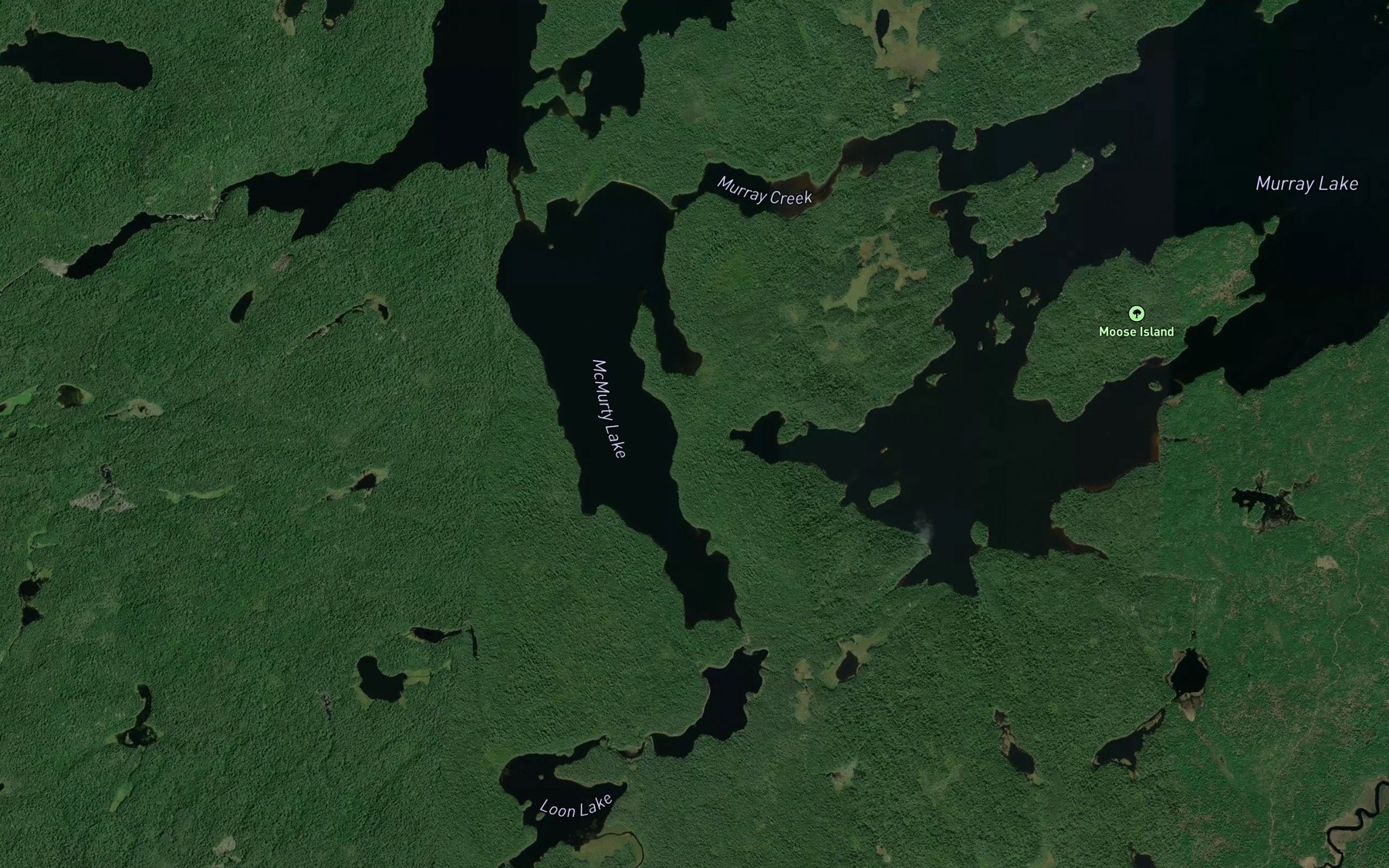 Satellite map of the McMurty Creek