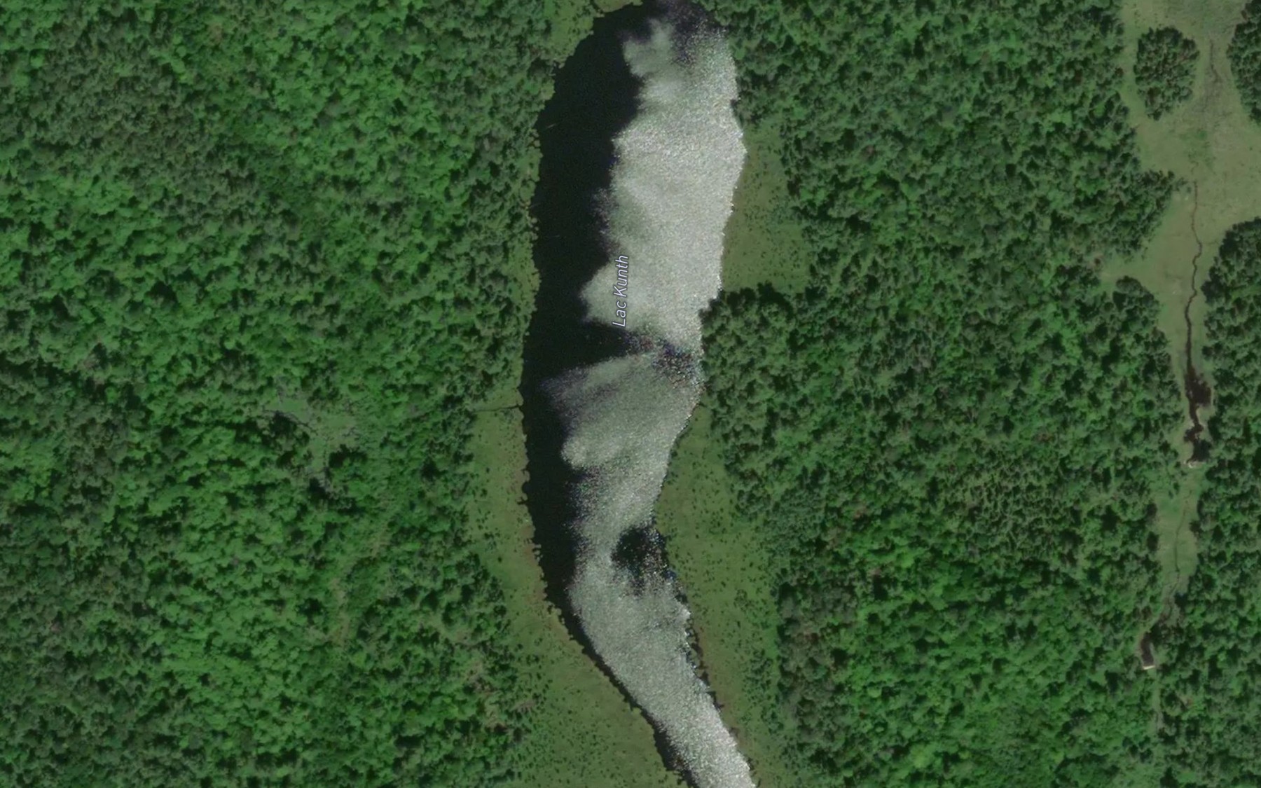 Satellite map of the Lac Kunth