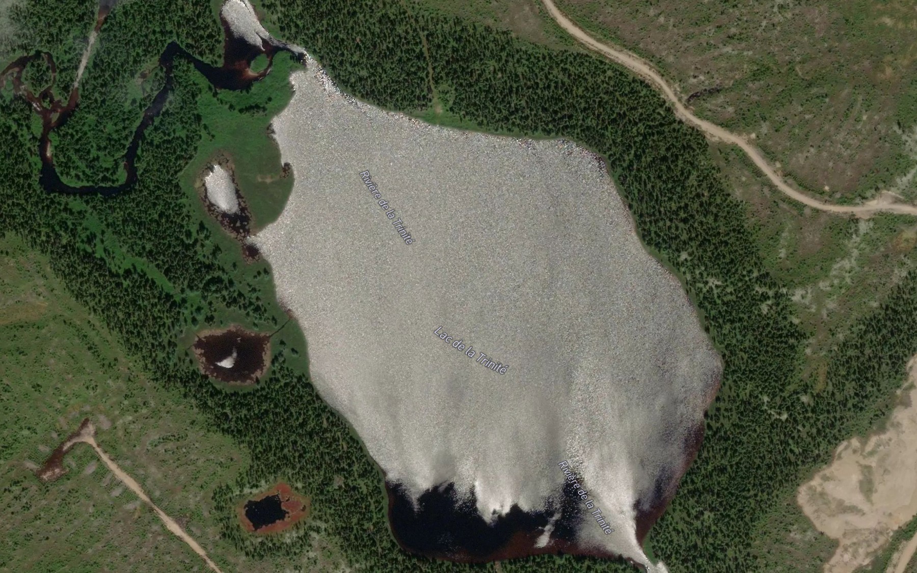 Satellite map of the Lac de la Trinite
