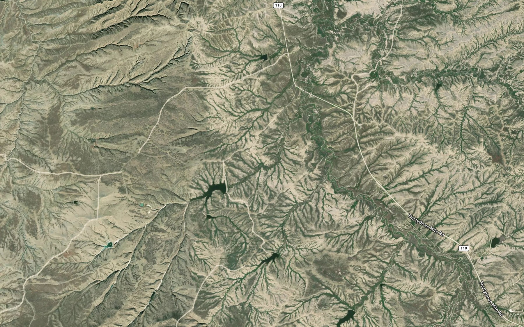 Satellite map of the Jack Reservoir
