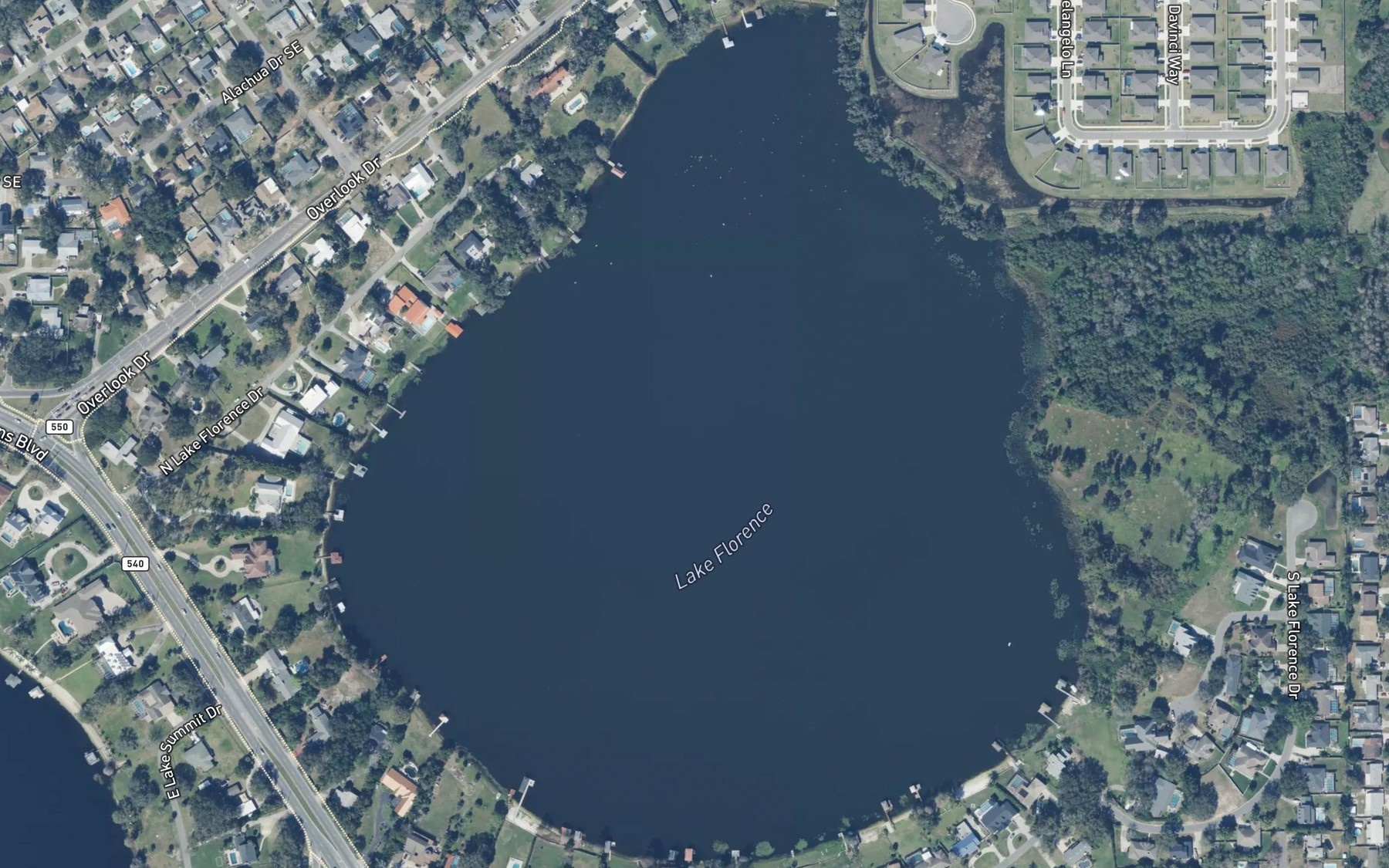 Satellite map of the Lake Florence
