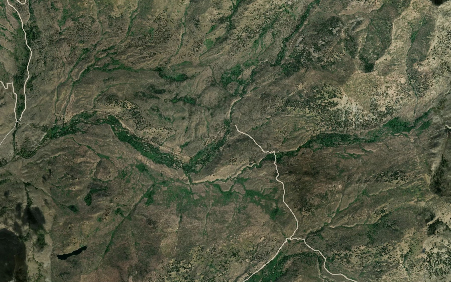 Satellite map of the Prospect Creek