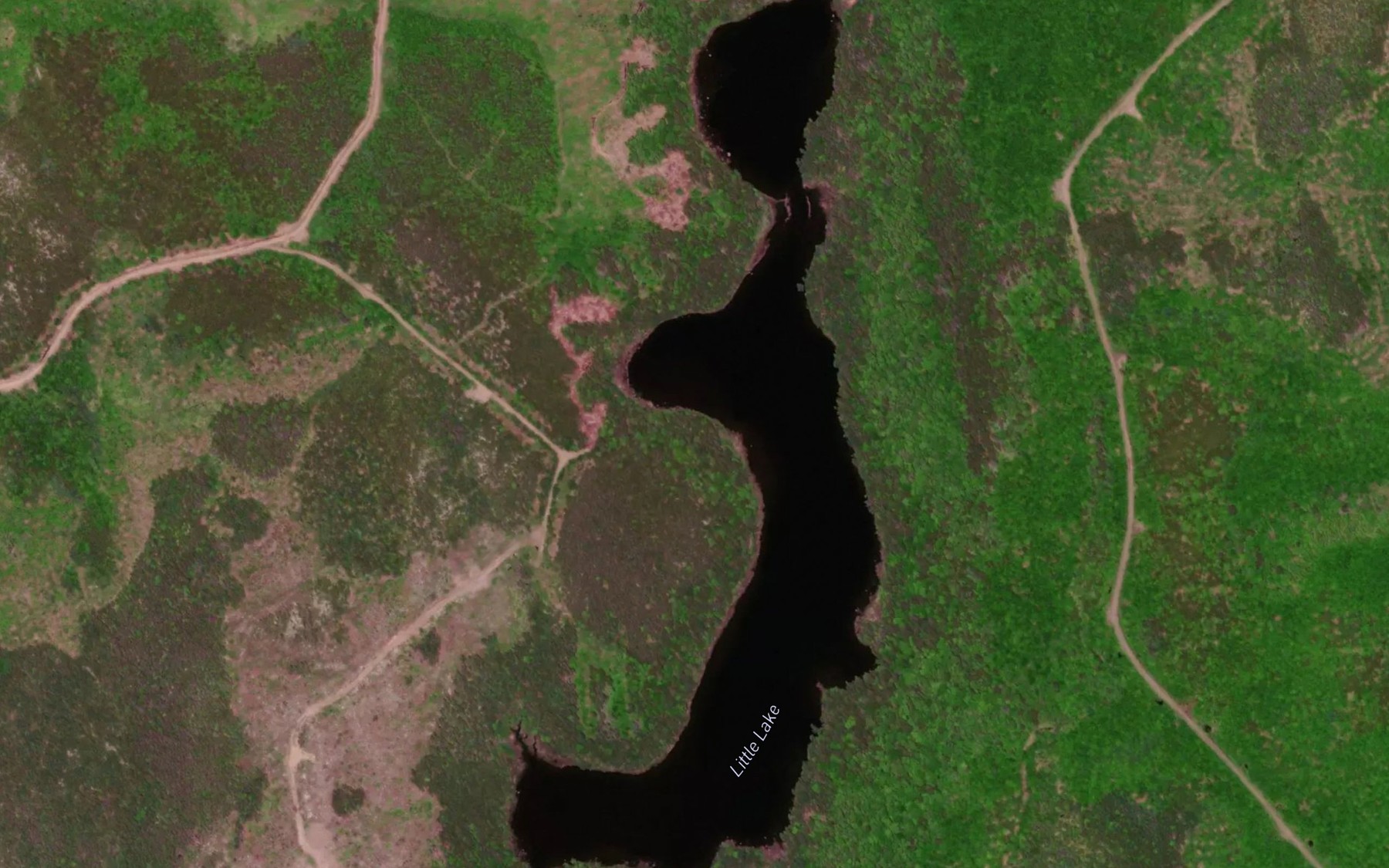 Satellite map of the Little Lake