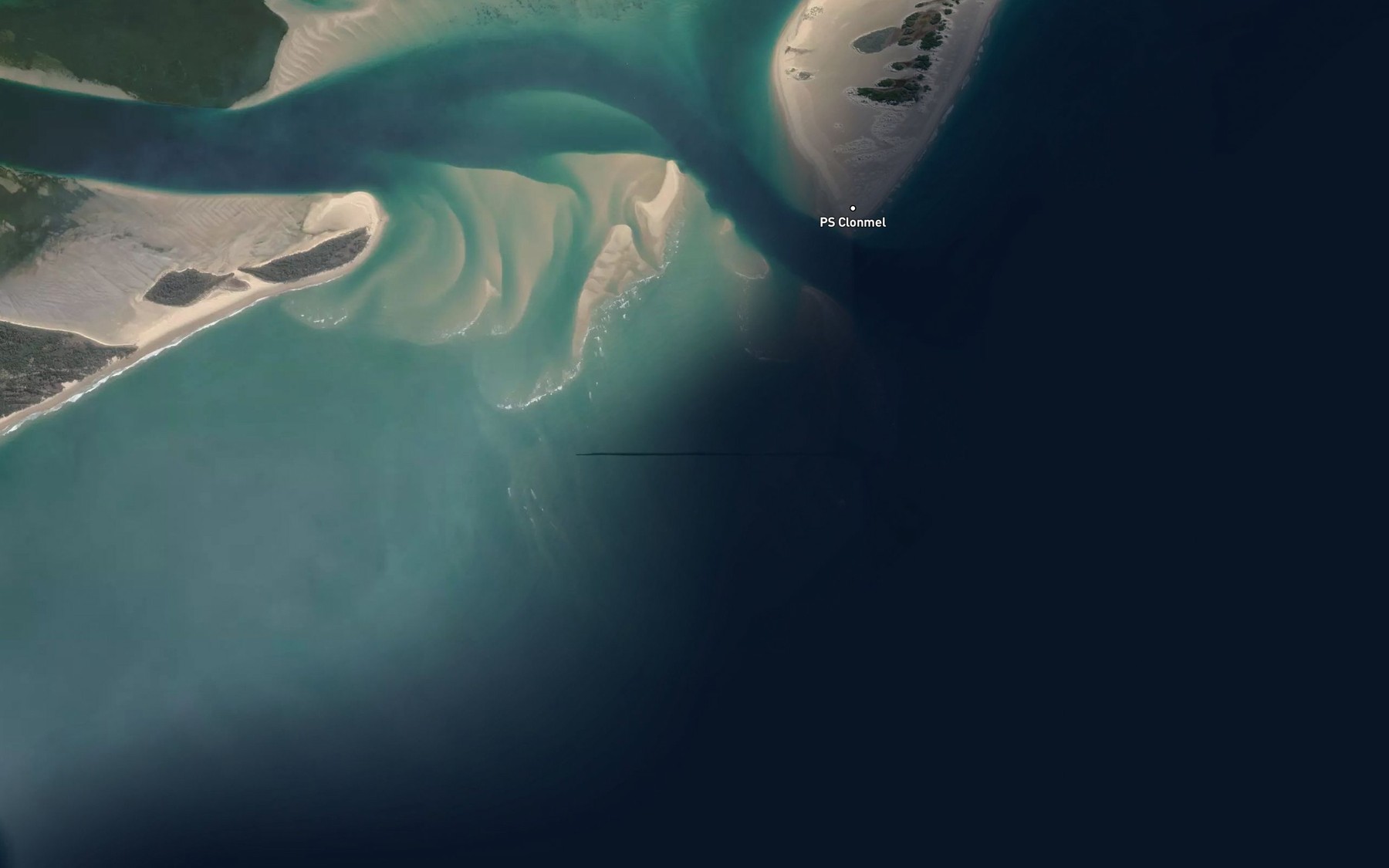 Satellite map of the Bar Banks