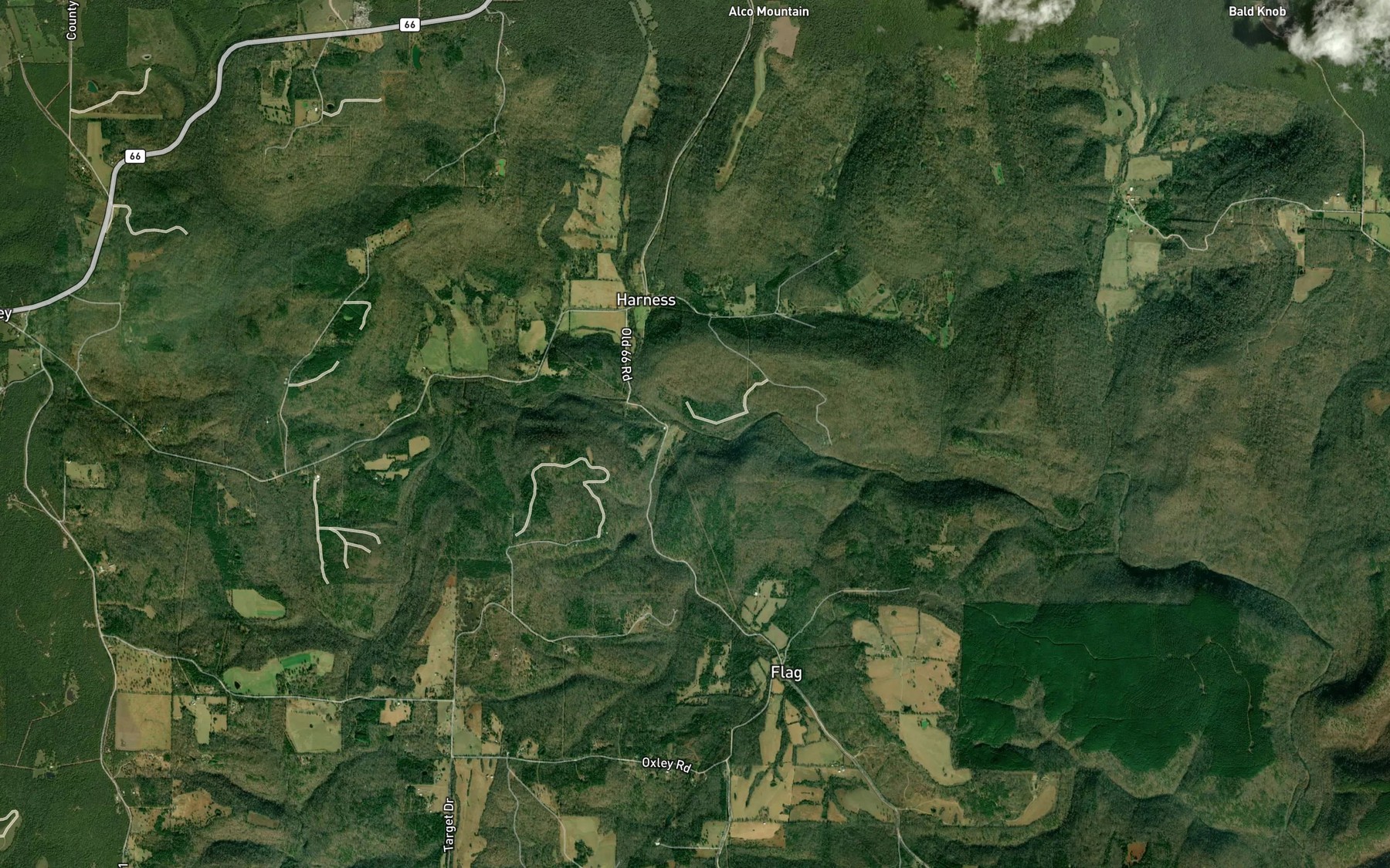 Satellite map of the Flag Branch