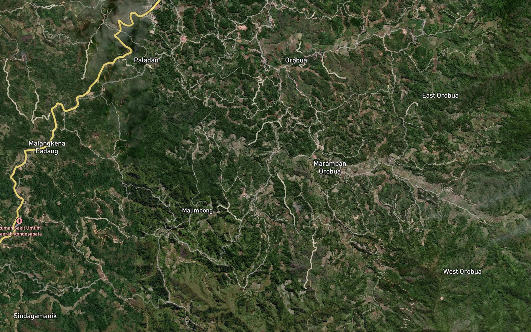 Satellite map of the Salu Bungin