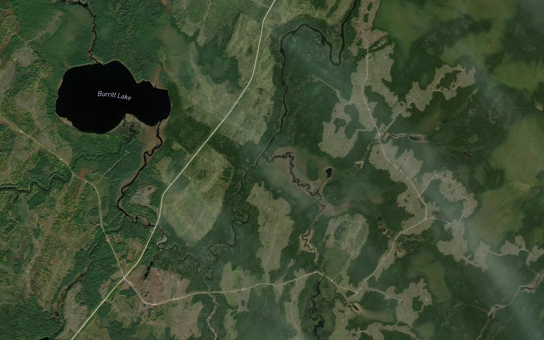 Satellite map of the West Waxatike Creek