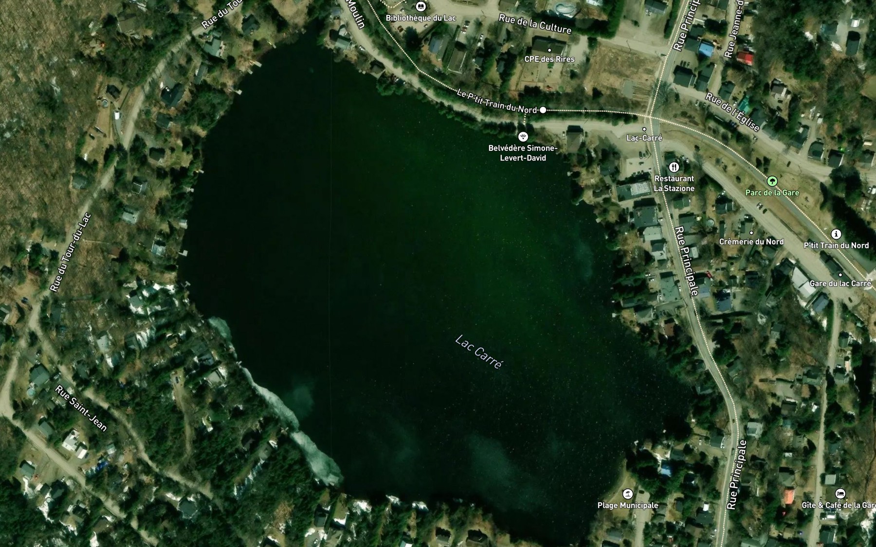 Satellite map of the Lac Carre