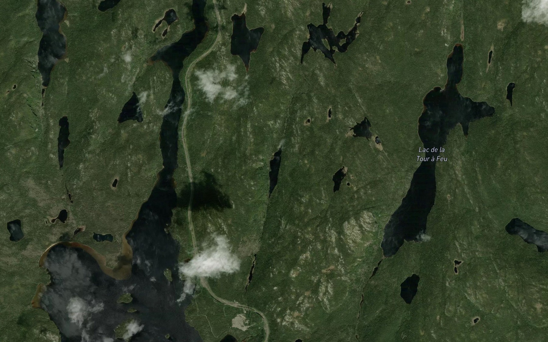 Satellite map of the Lac Passerat