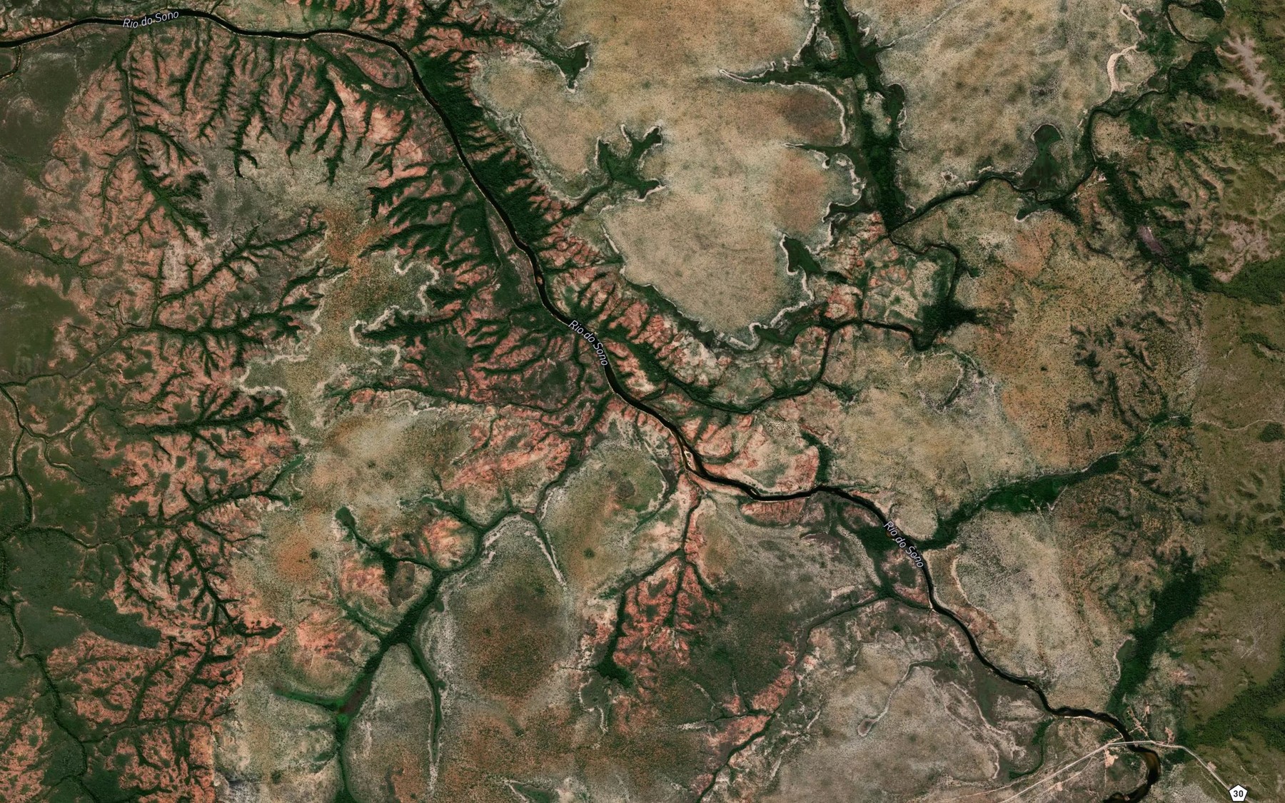 Satellite map of the Rio Caracol
