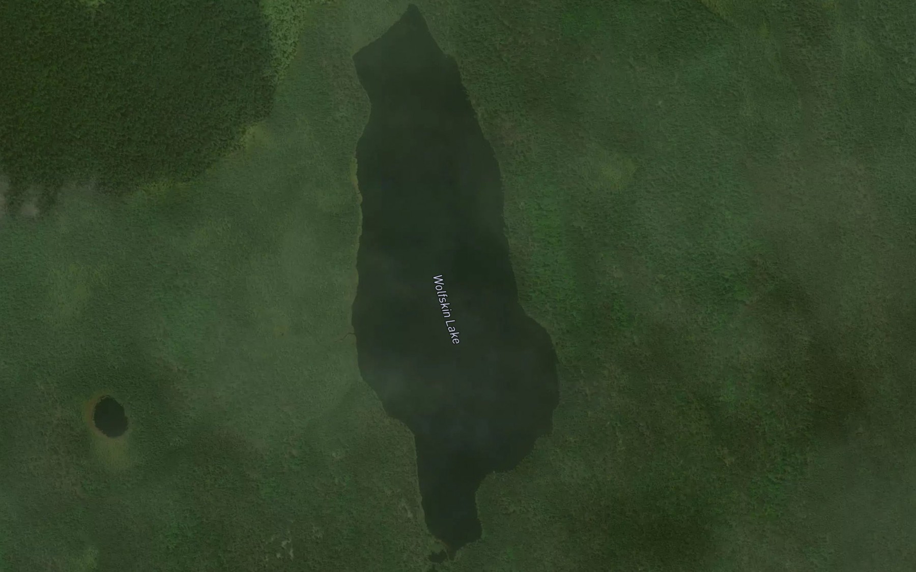 Satellite map of the Wolfskin Lake