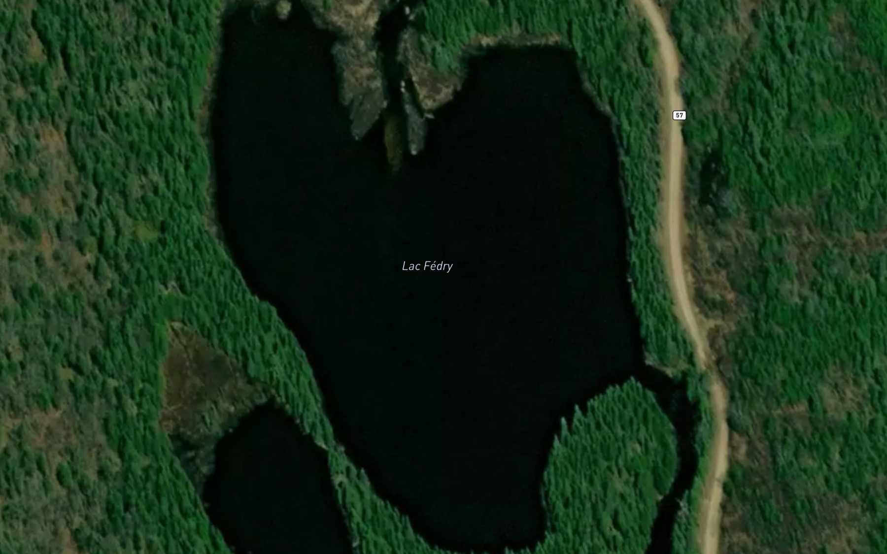 Satellite map of the Lac Fedry