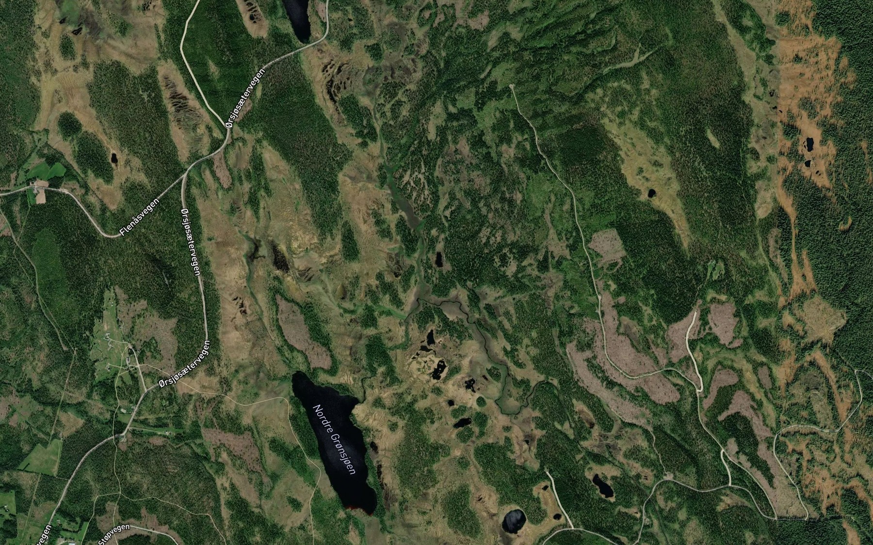 Satellite map of the Karibekken