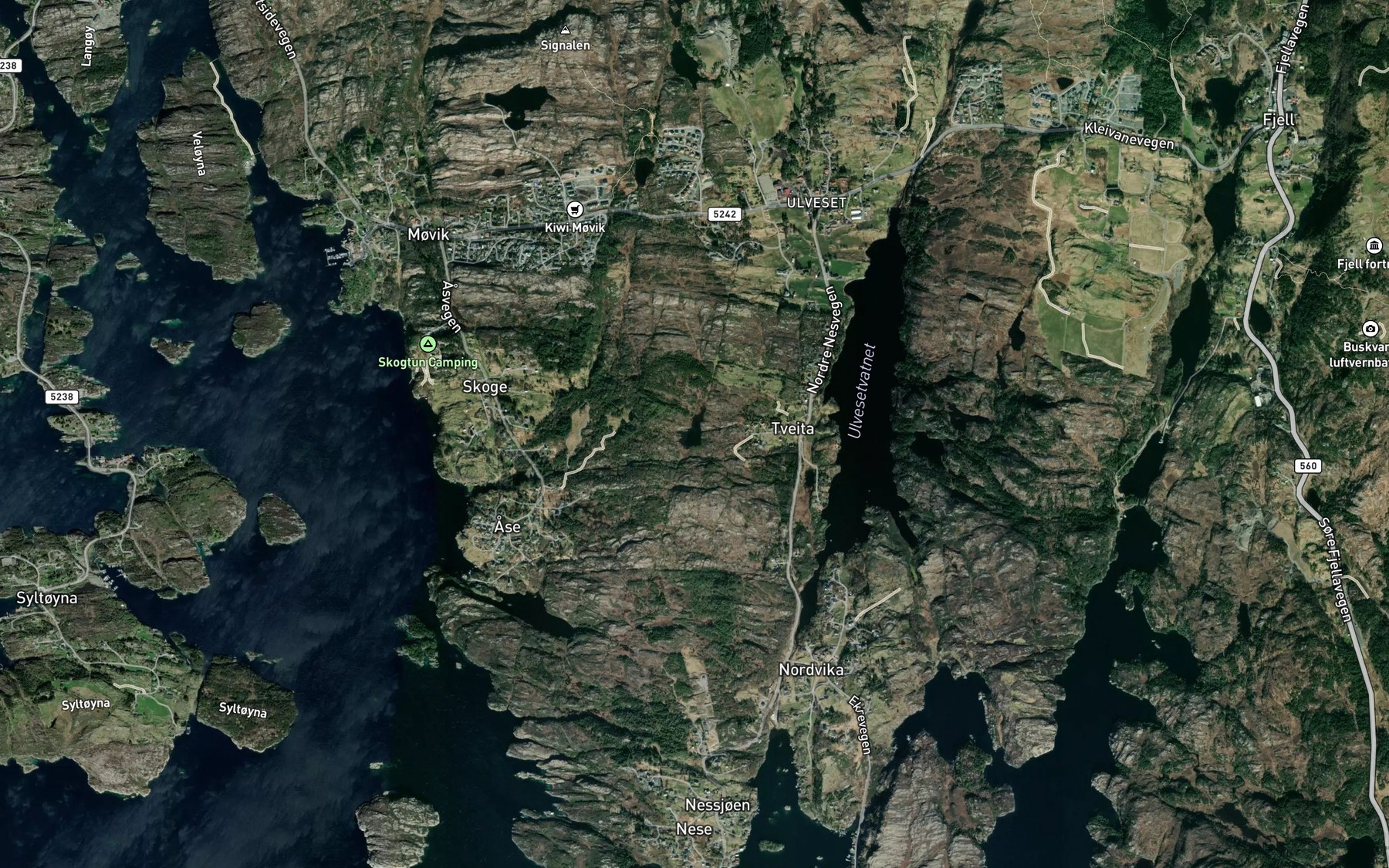 Satellite map of the Langatjorna