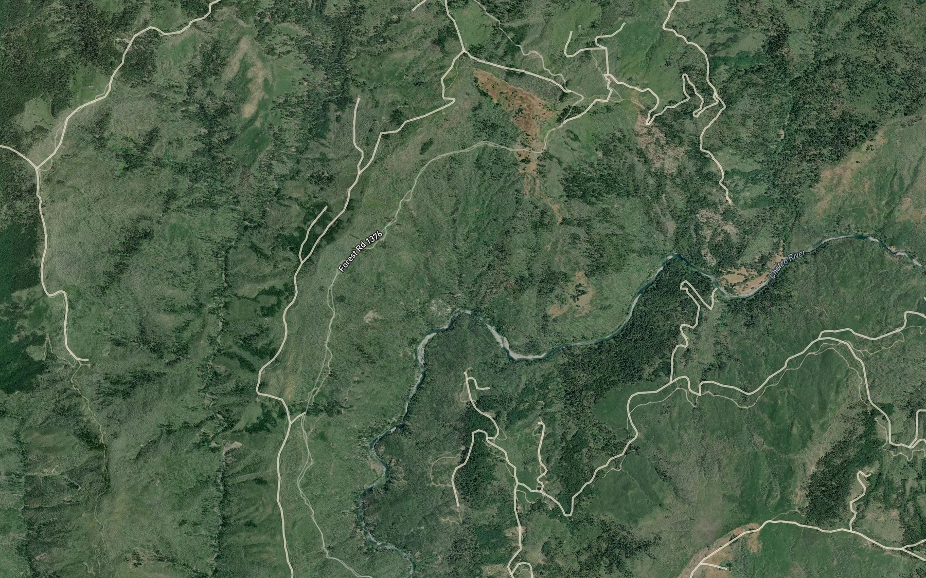 Satellite map of the Tolman Creek