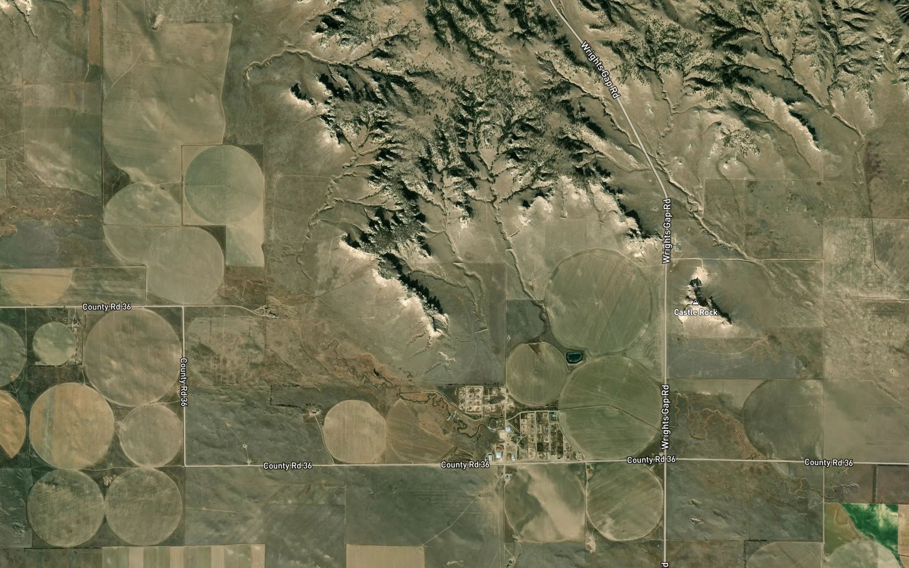 Satellite map of the Cannell Reservoir West