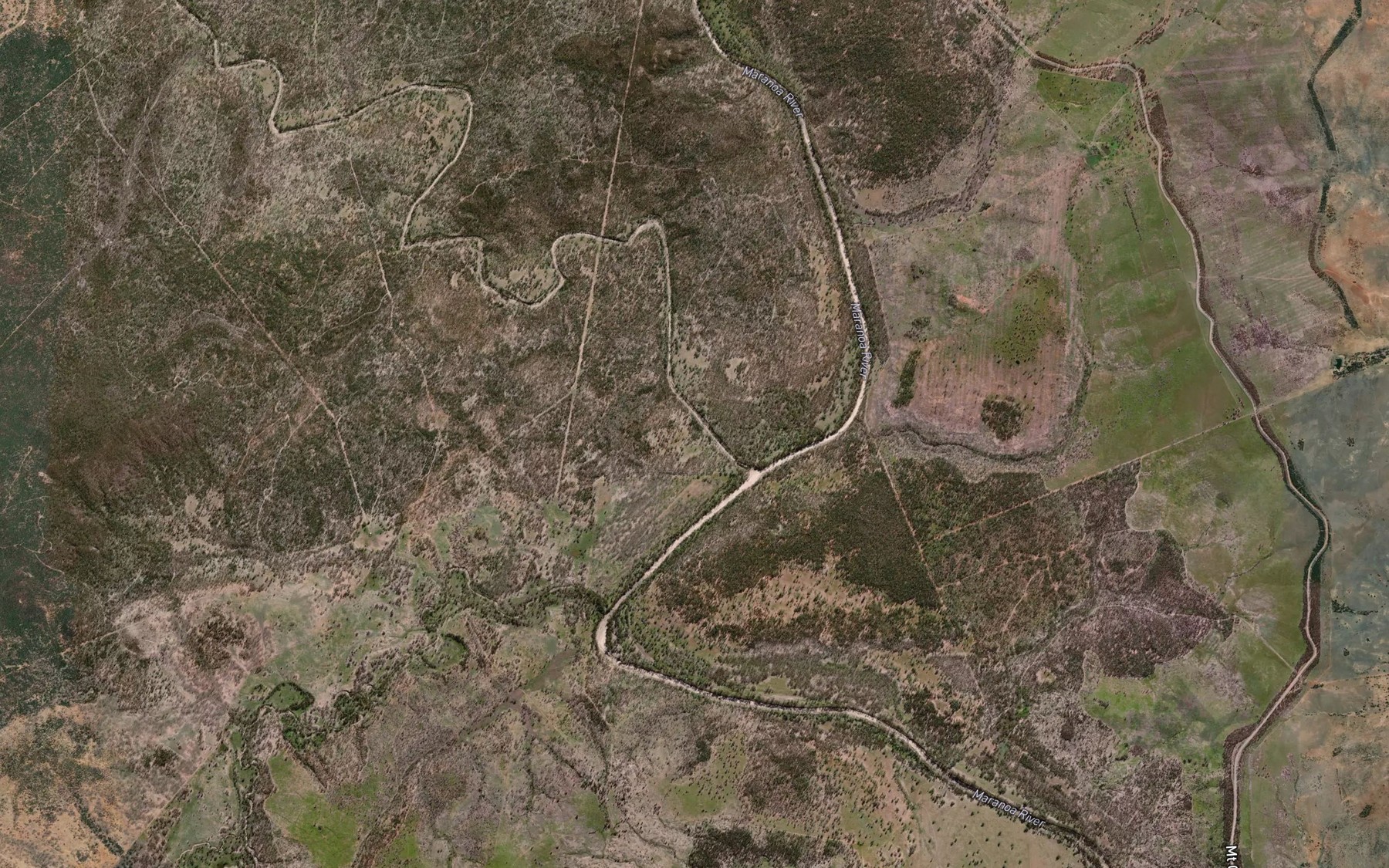 Satellite map of the One Mile Creek