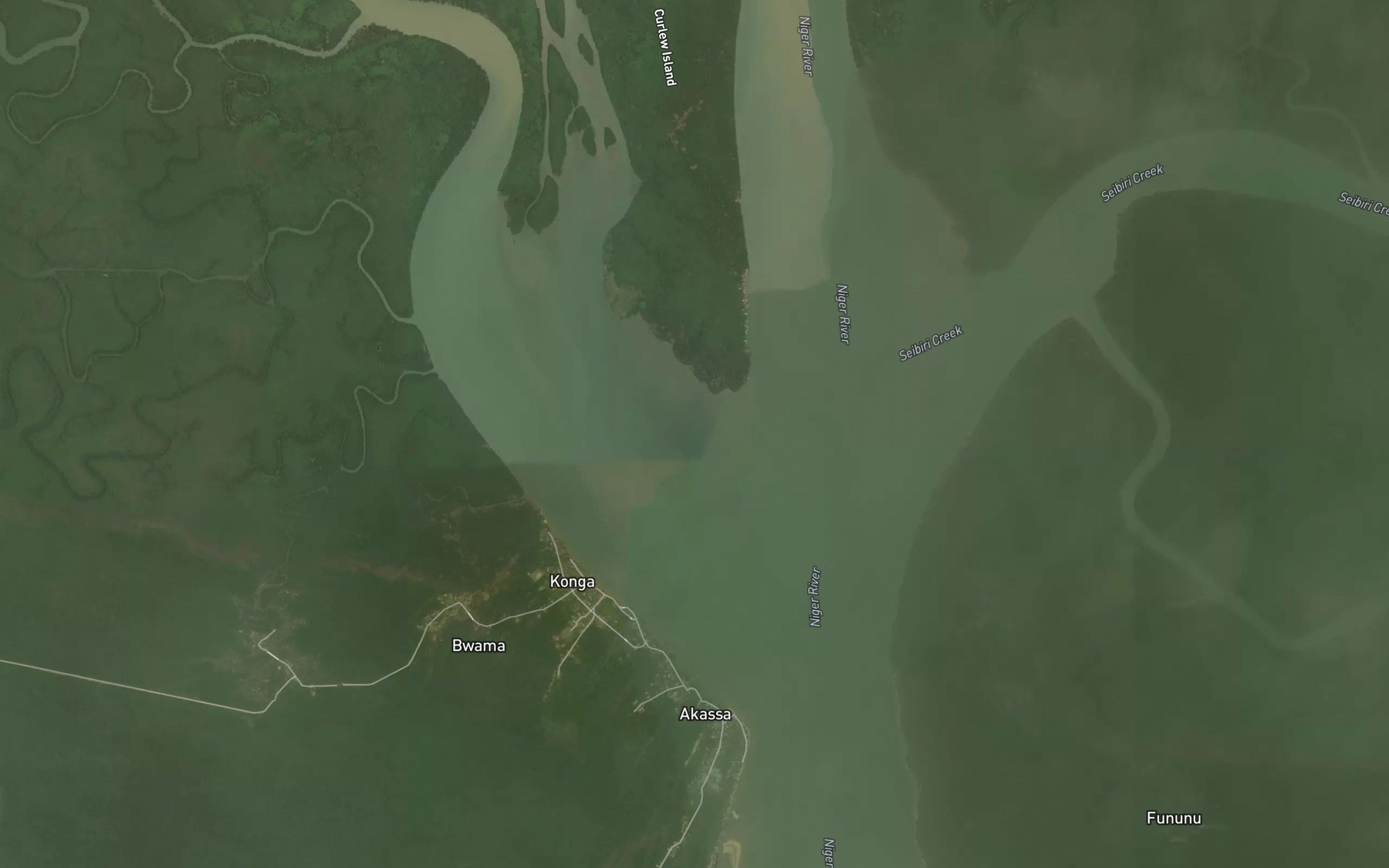 Satellite map of the Curlew Flat