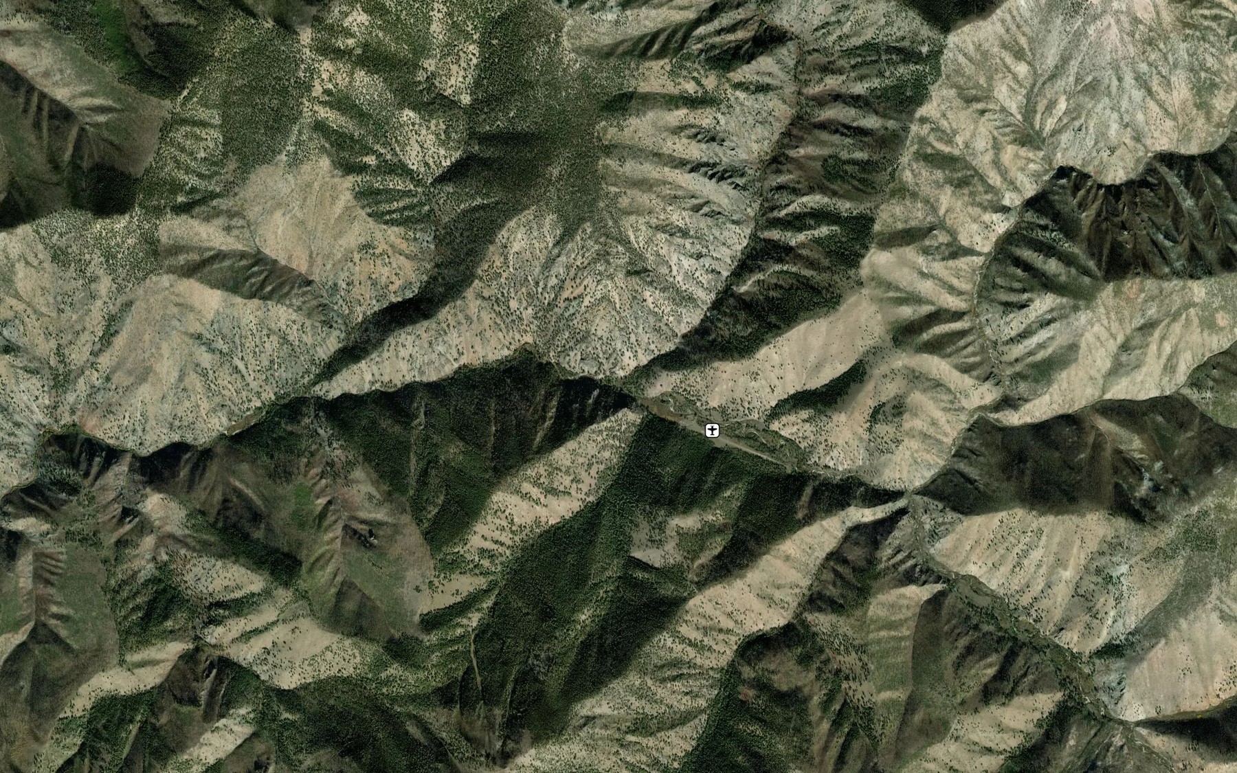 Satellite map of the Hot Creek