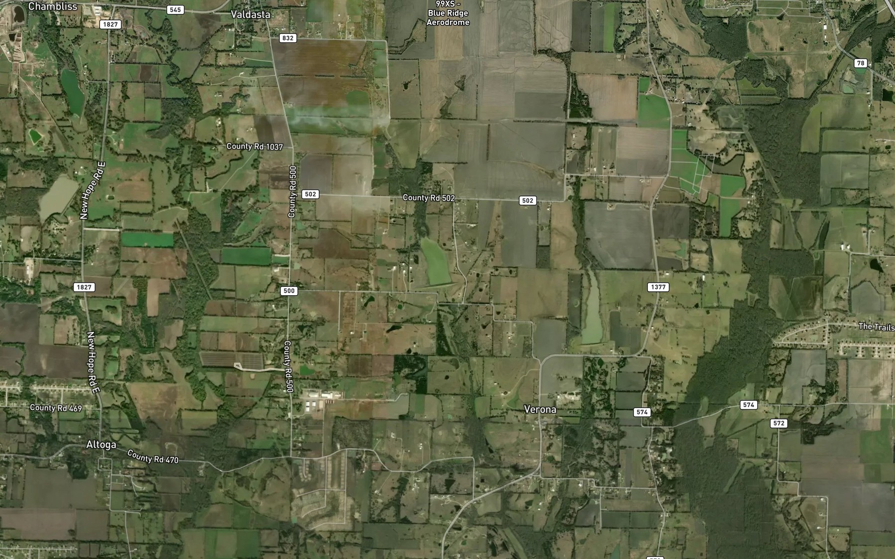Satellite map of the Soil Conservation Service Site 28 Reservoir