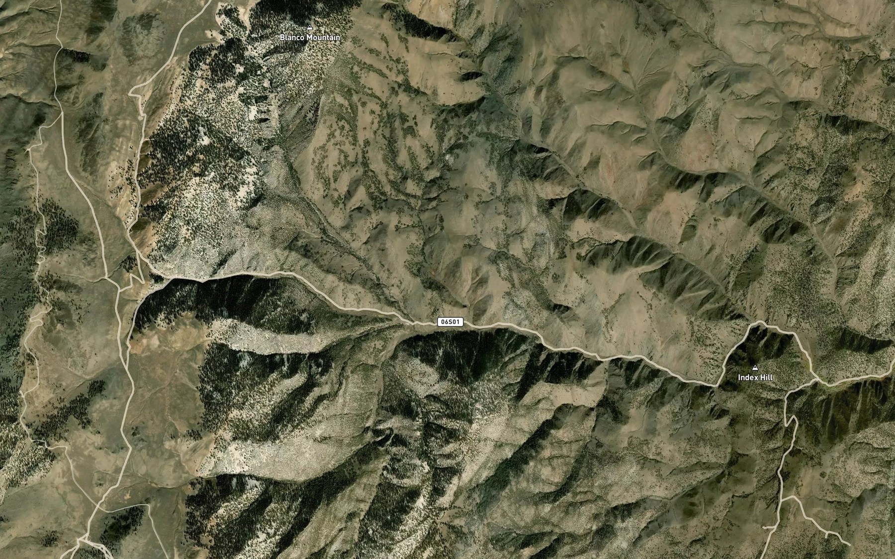 Satellite map of the Cedar Spring