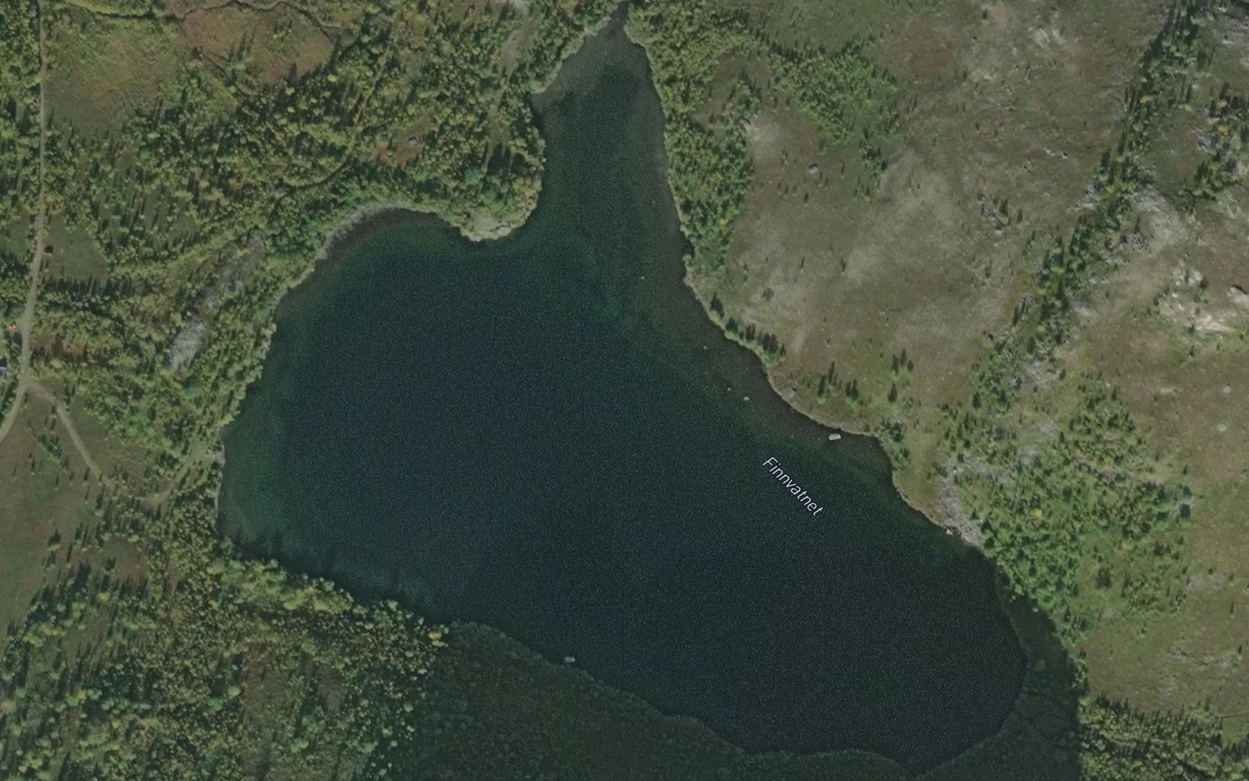 Satellite map of the Finnvatnet