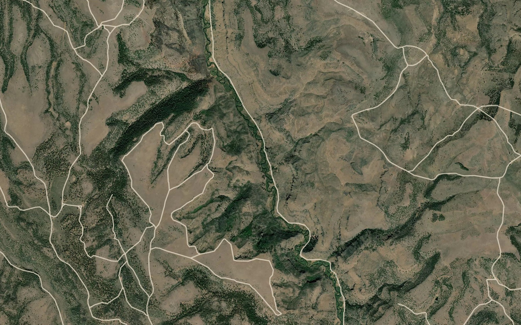 Satellite map of the Cherry Creek