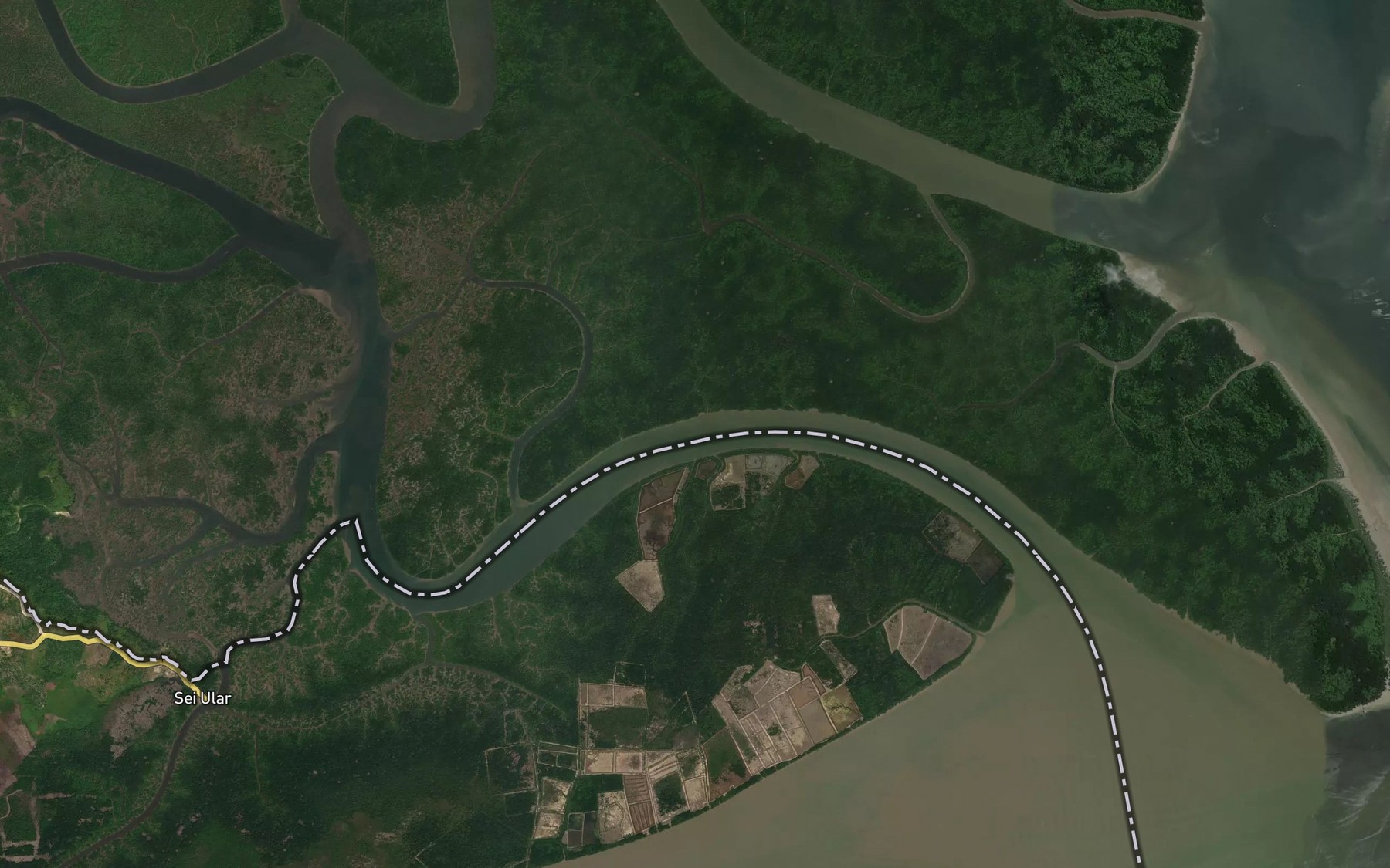 Satellite map of the Terusan Tamba