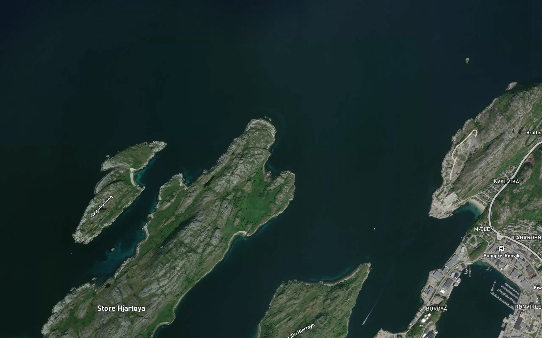 Satellite map of the Nordvika