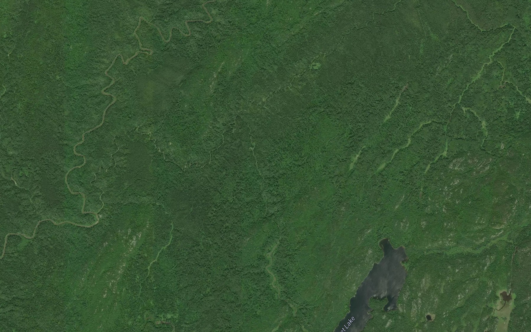 Satellite map of the Little Martinet Creek
