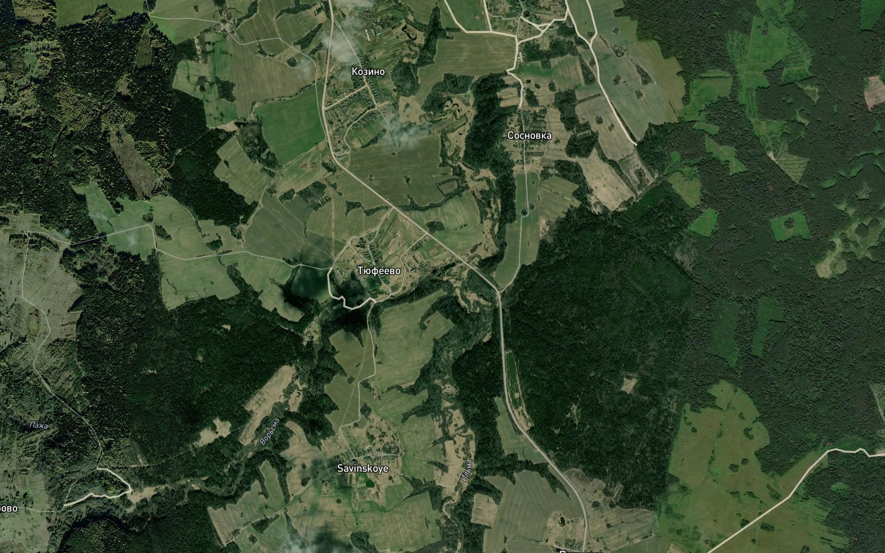 Satellite map of the Vor'sma