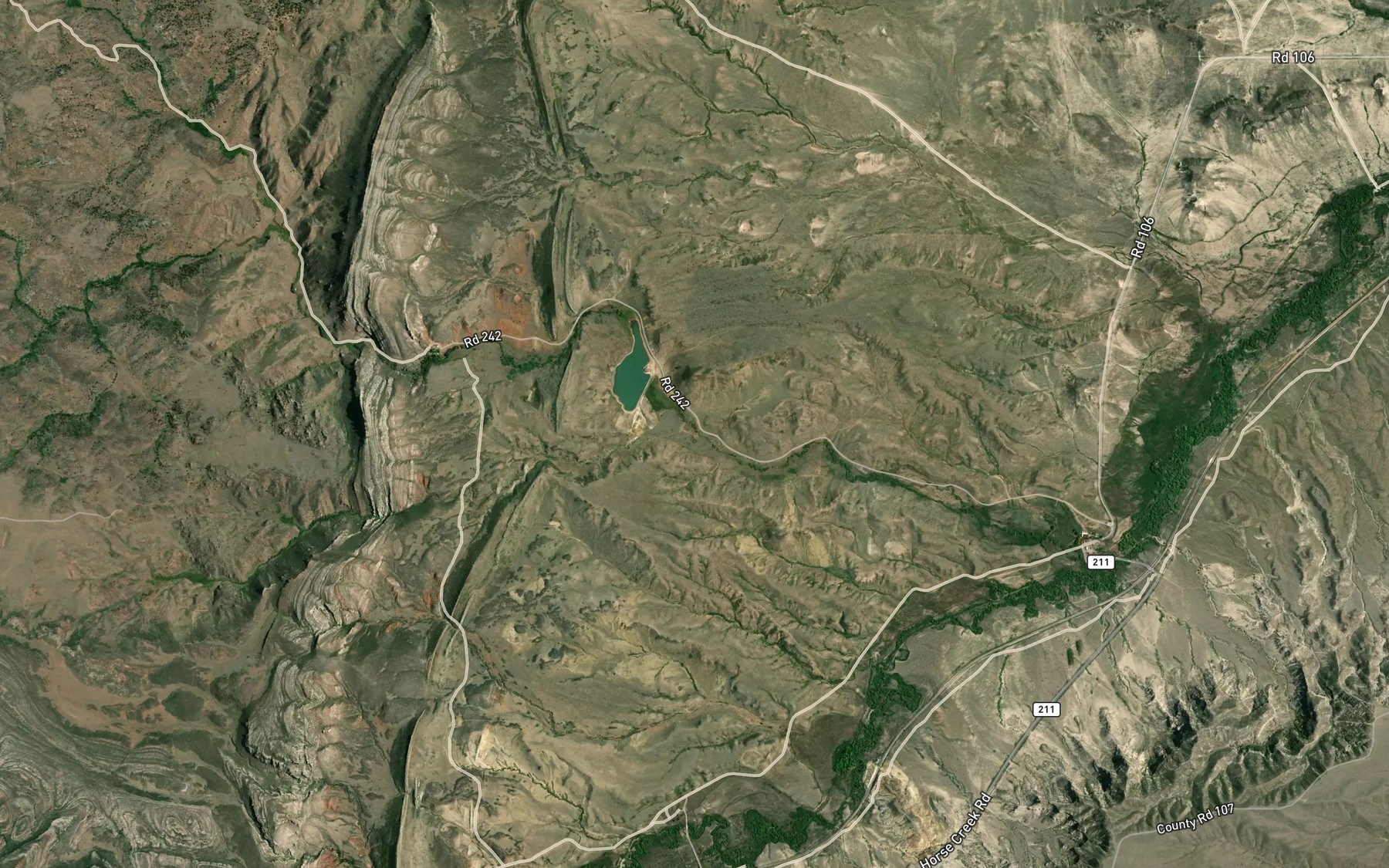 Satellite map of the Cottonwood Creek