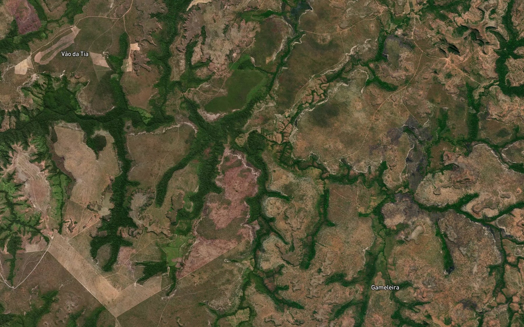 Satellite map of the Ribeirao Fortaleza