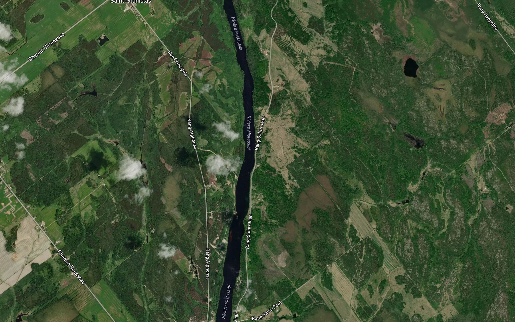 Satellite map of the Cours d'eau Imbeault