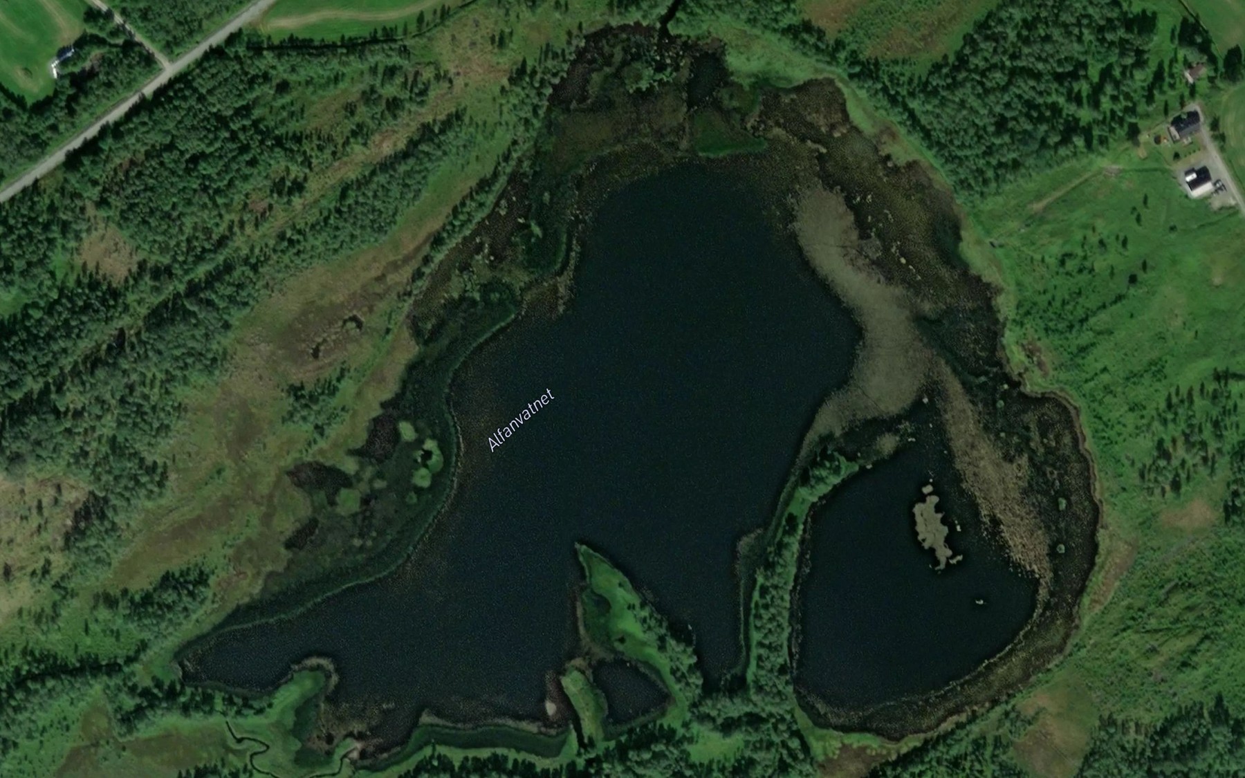 Satellite map of the Alfonvatnet