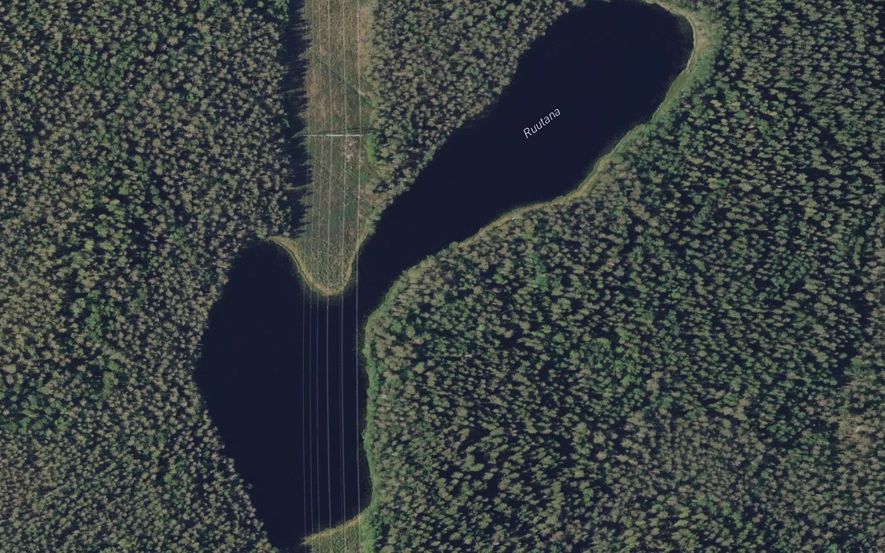 Satellite map of the Ruutana