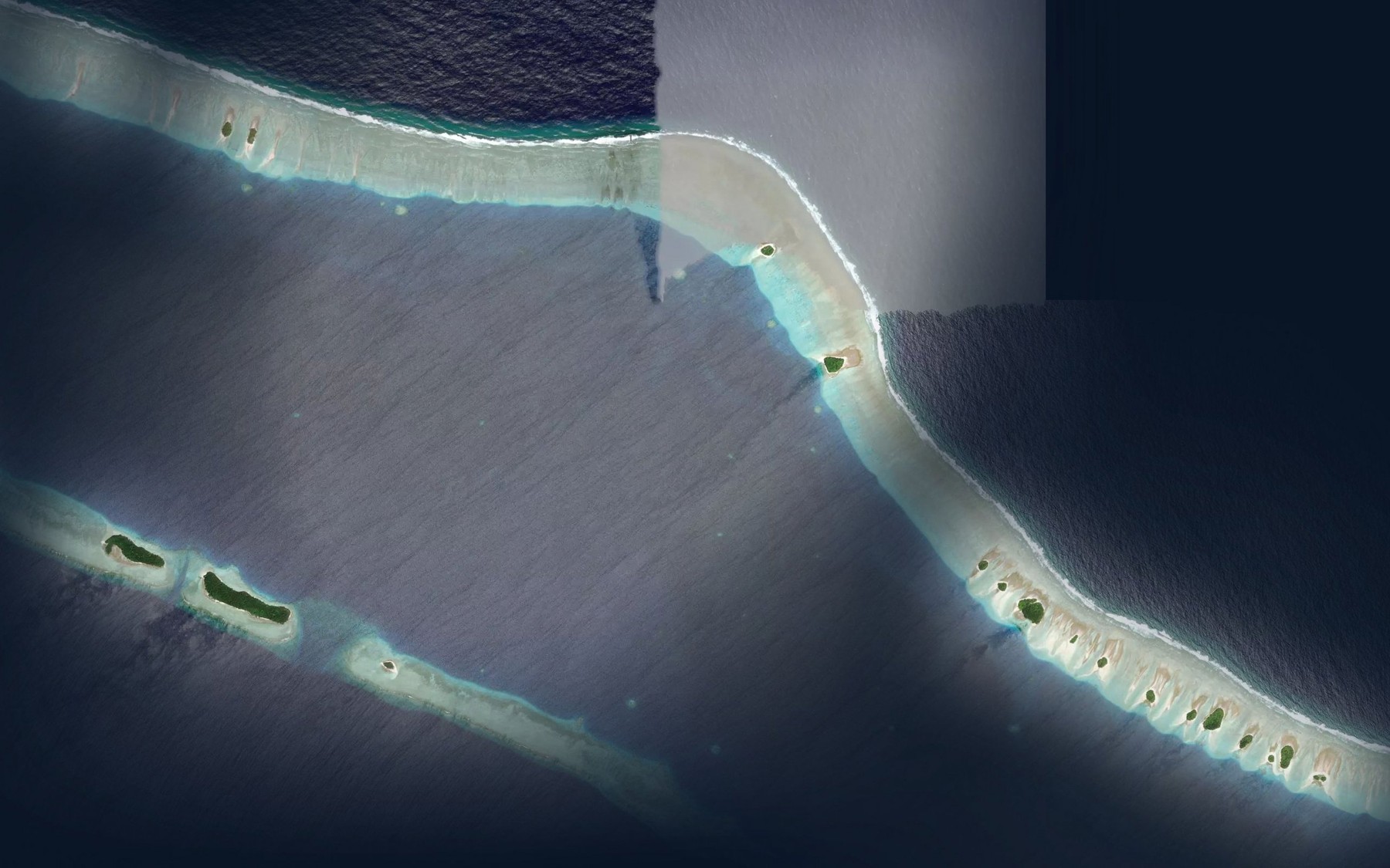 Satellite map of the Ujelang Lagoon