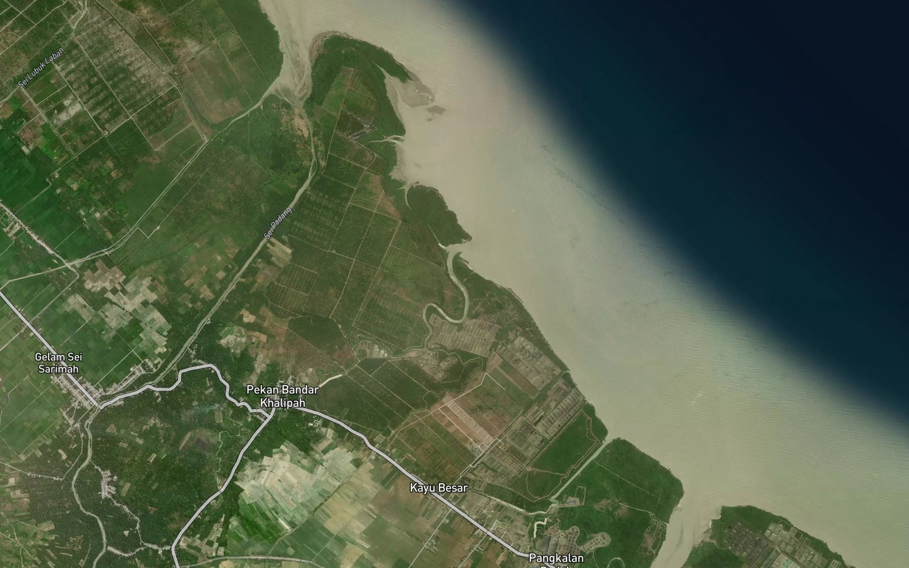 Satellite map of the Sungai Pariuk