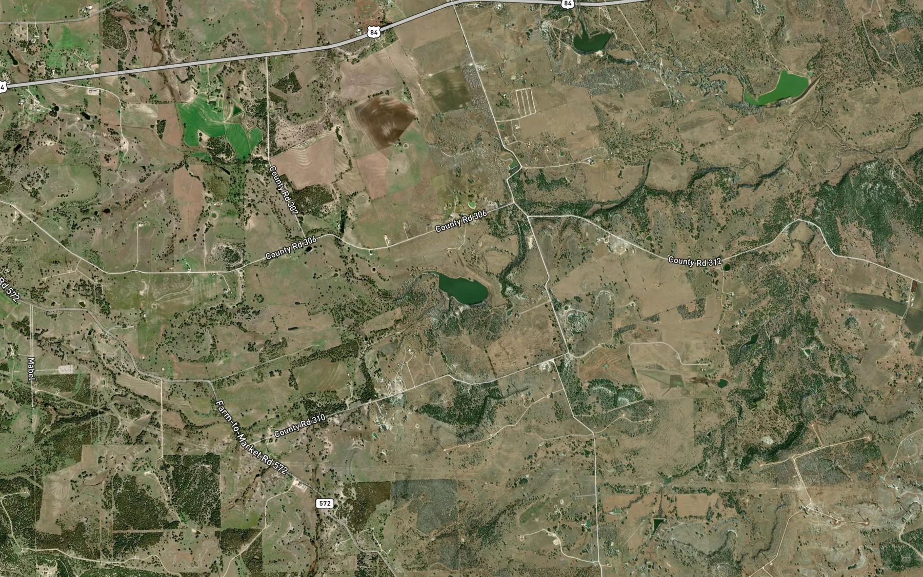 Satellite map of the Soil Conservation Service Site 2 Reservoir