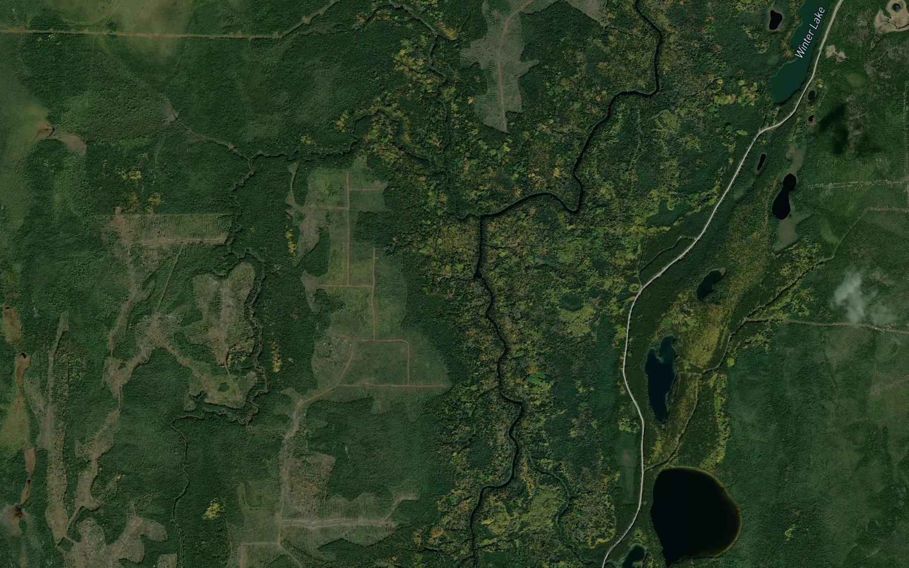 Satellite map of the Massey Creek