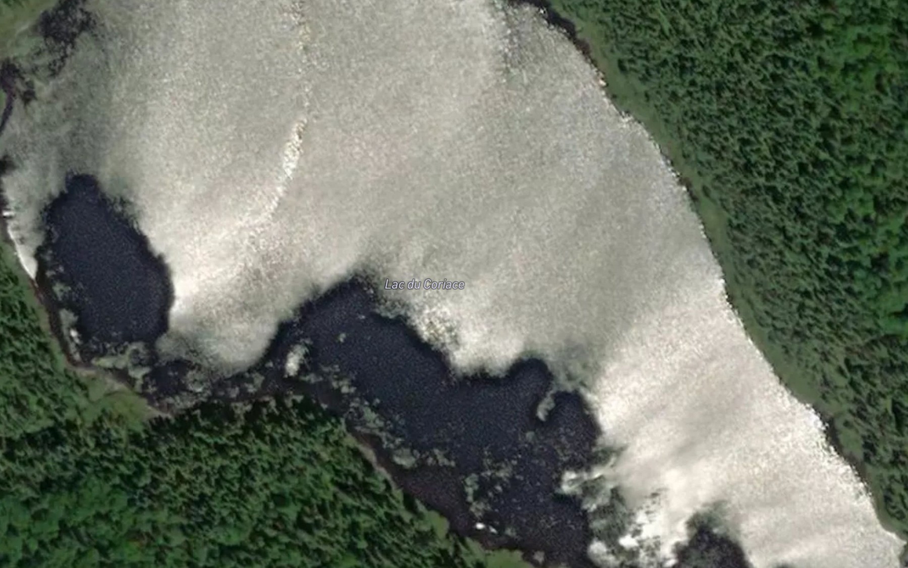Satellite map of the Lac du Coriace