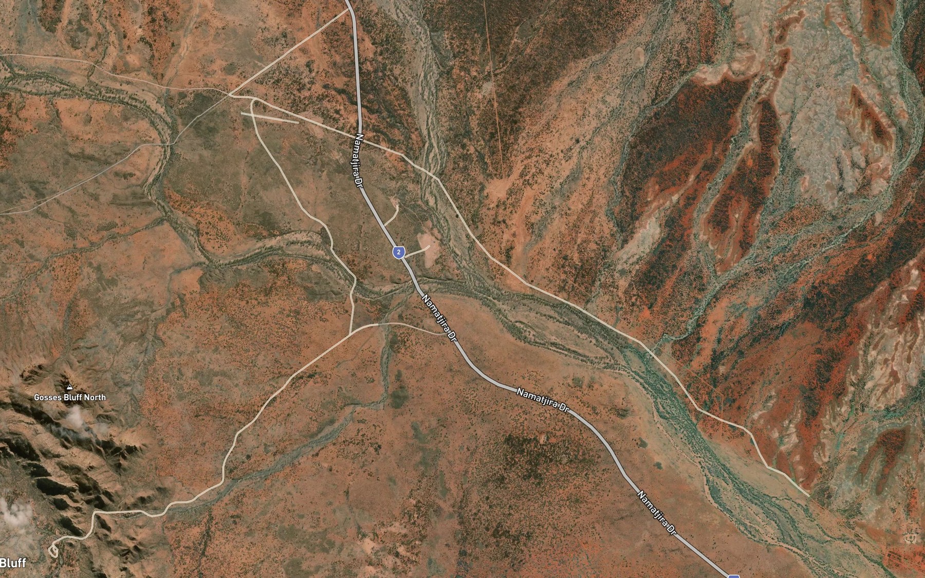 Satellite map of the Umbarta Creek