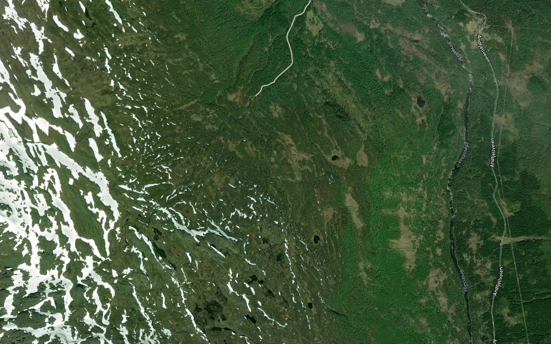 Satellite map of the Sordalsbekken