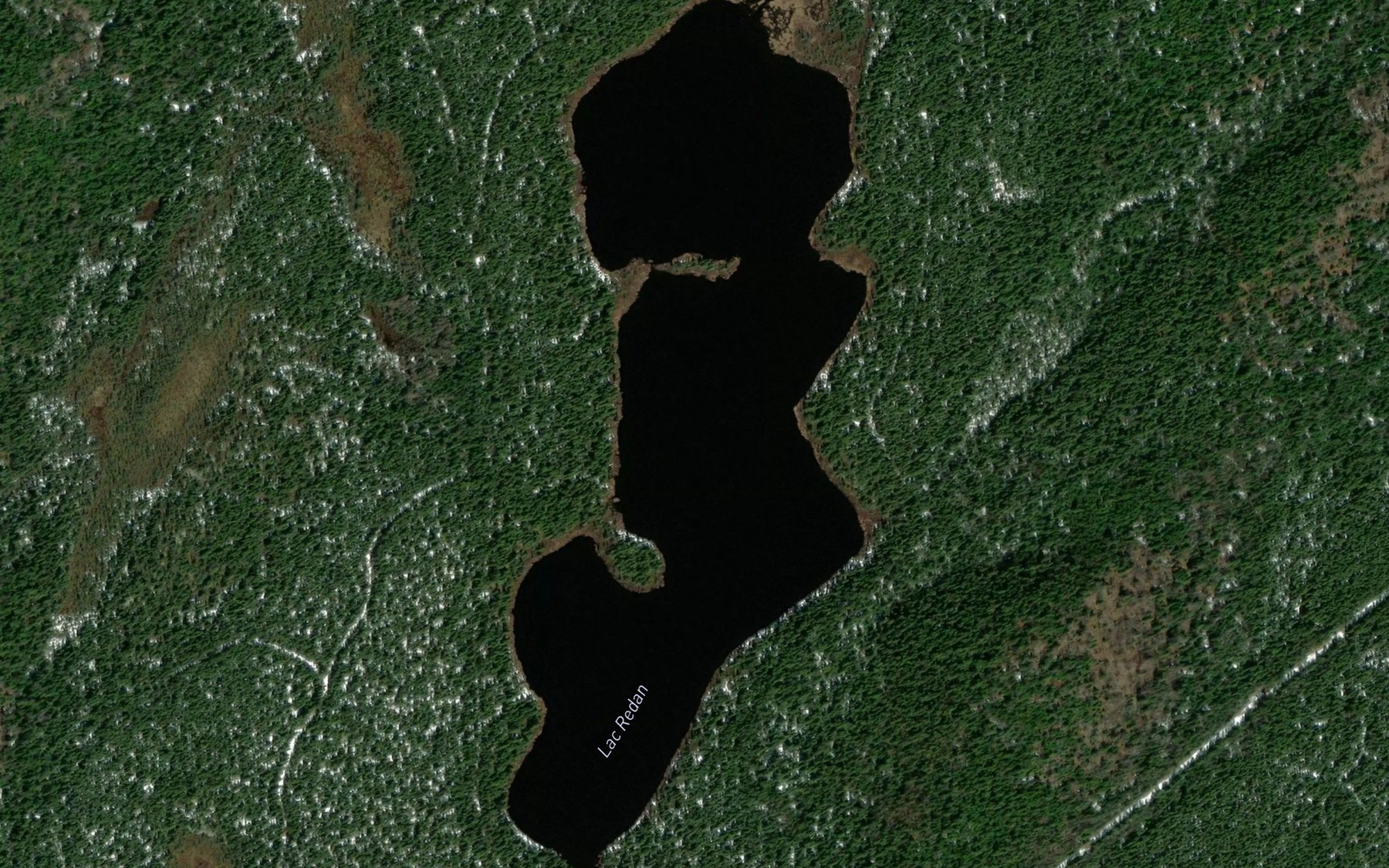 Satellite map of the Lac Redan