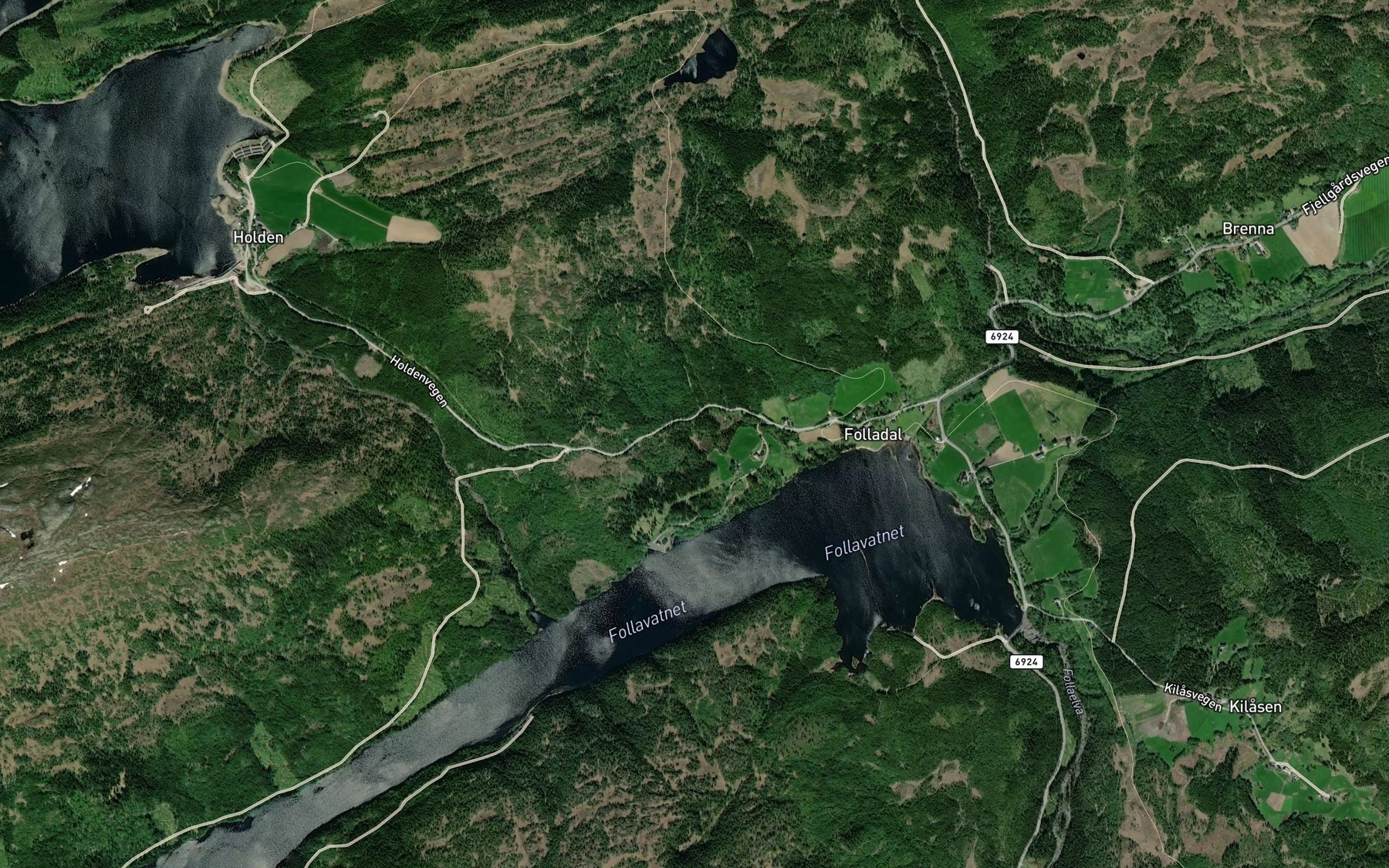 Satellite map of the Folladalsbekken