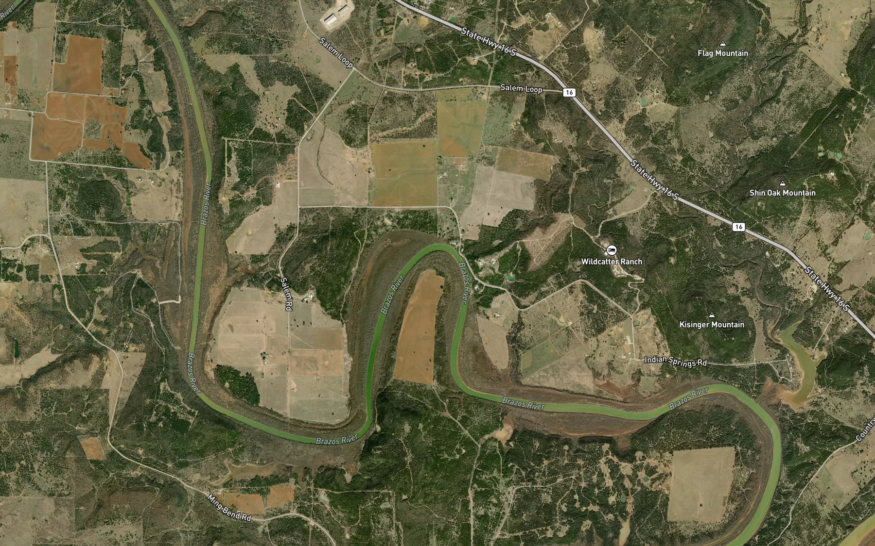 Satellite map of the Herron Bend