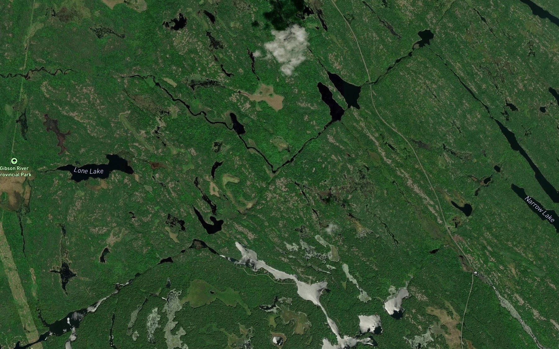 Satellite map of the Portage Bend
